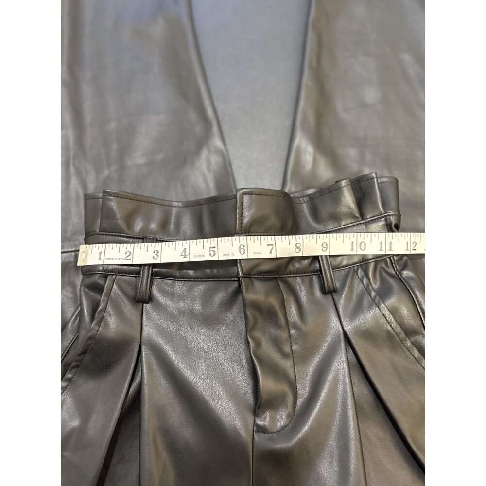 Blank NYC Black Paper Bag Faux Leather Pants Size 25 - Picture 9 of 11